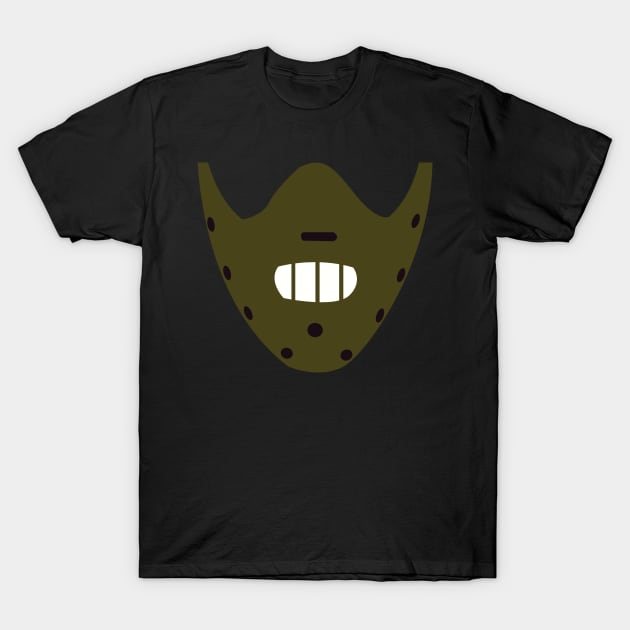 Hannibal Lecter Face Mask T-Shirt by HeardUWereDead